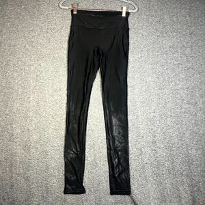 SPANX Shimmer Black Leggings Athletic Classic Ankle Women’s Size s/p